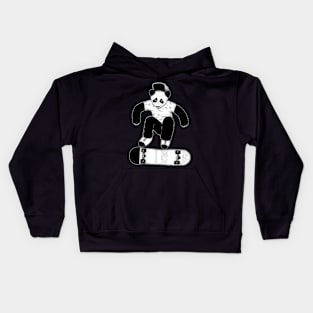 Skateboarding Panda Kids Hoodie